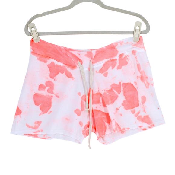 Sundry Women Tie Dye Neon Rayon Drawstring Cutoff Comfort Shorts Size 2 / Medium - Picture 3 of 5